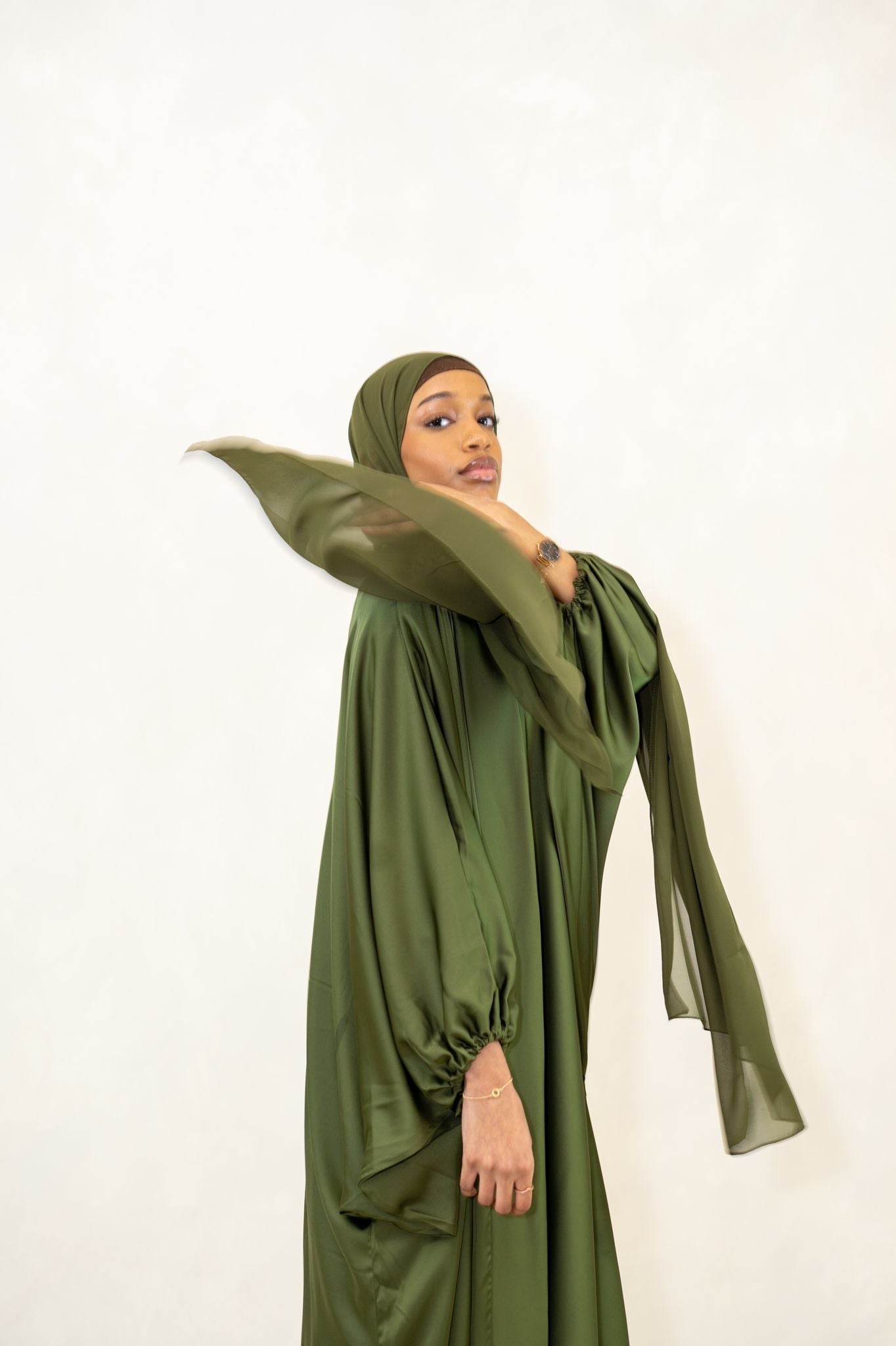 Khaki-Green Abaya