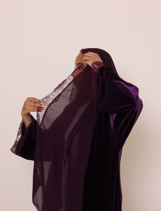 Plum Velvet Lace