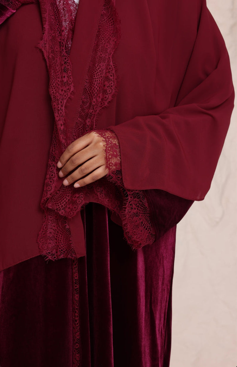 Claret Velvet Lace