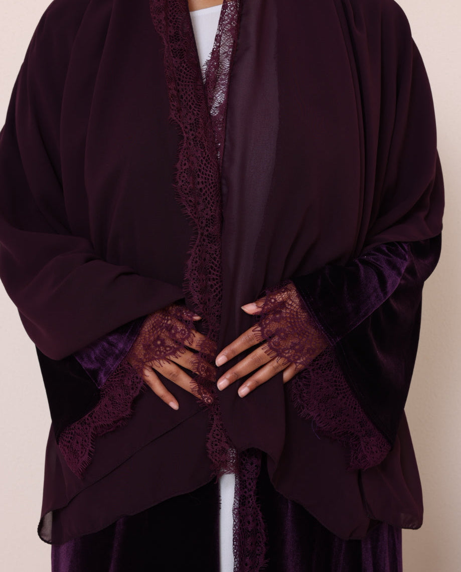 Plum Velvet Lace