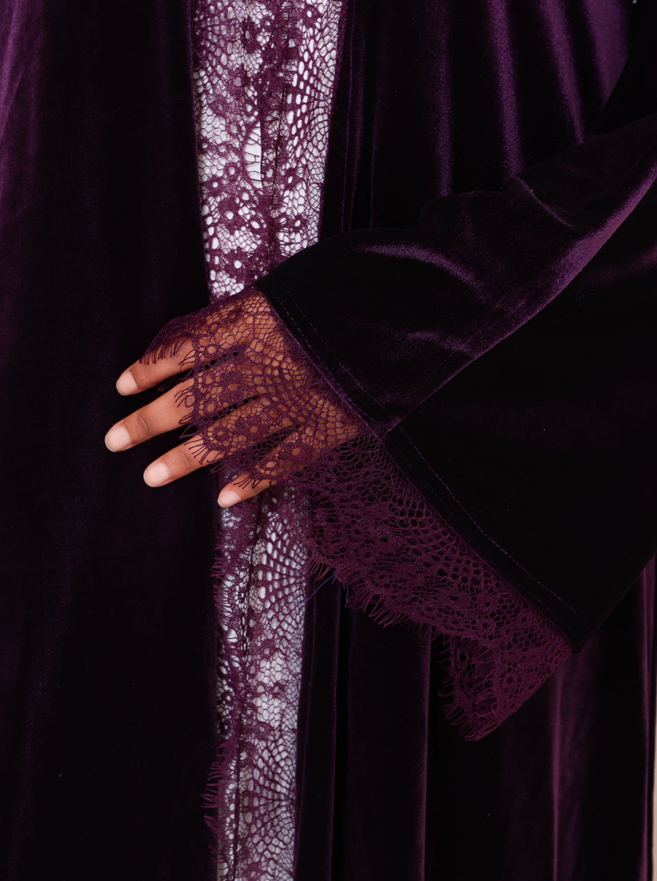 Plum Velvet Lace
