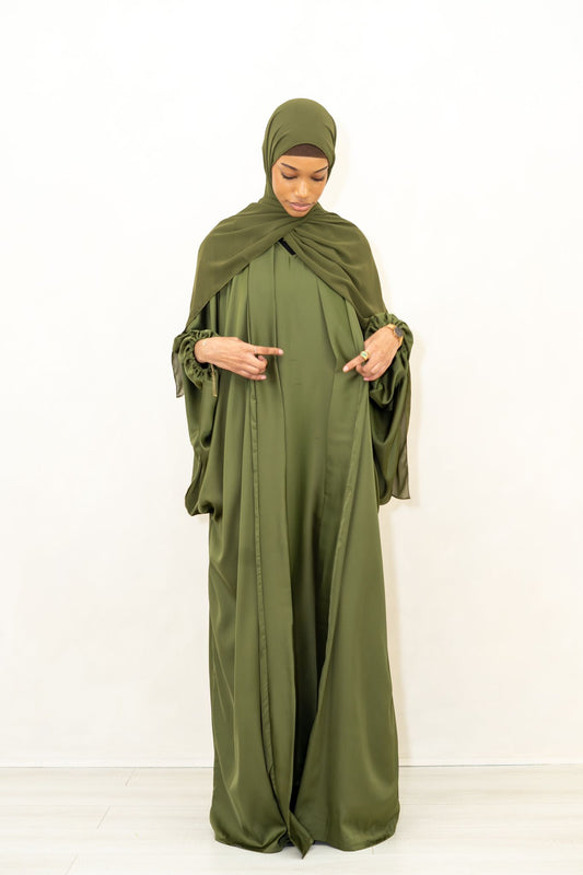 Khaki-Green Abaya