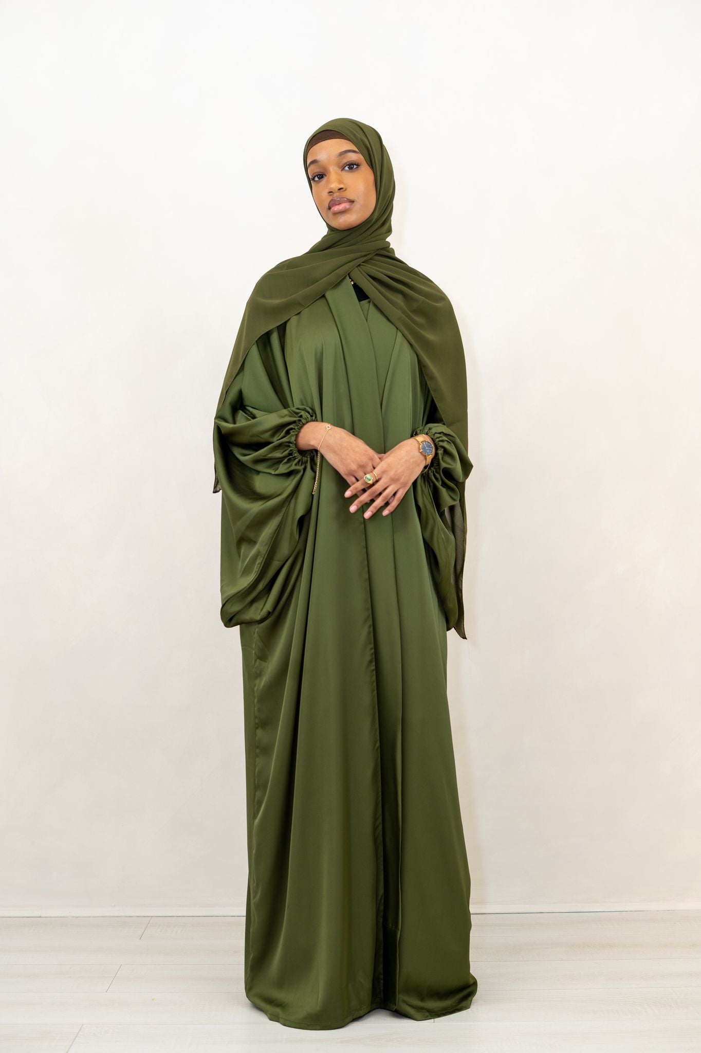 Khaki-Green Abaya